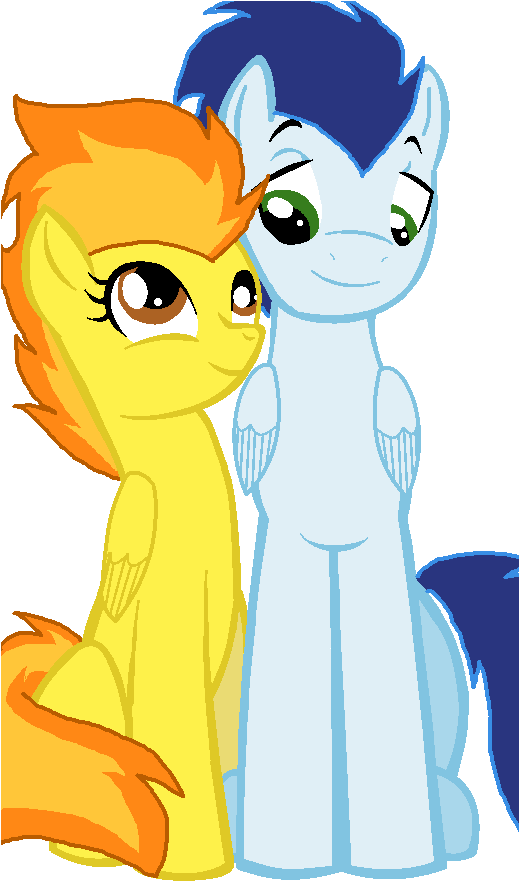 Mlp Spitfire X Soarin - Mlp Soarin And Spitfire (518x936)