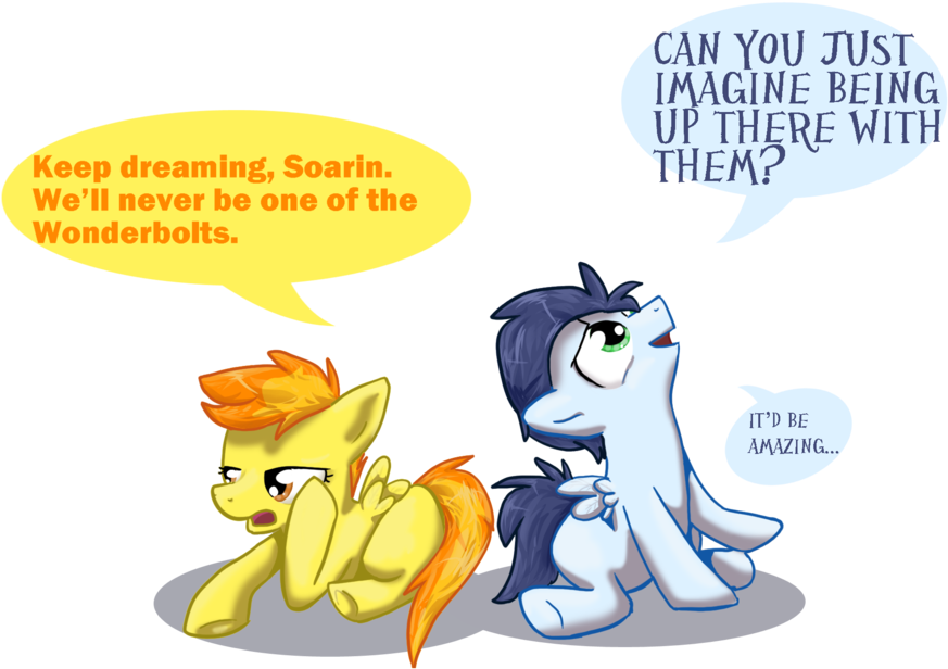 Soarin And Spitfire By Sharkayartist - Mlp Spitfire Ship (900x675)