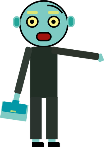 Business Zombie Public Domain Vectors Rh Publicdomainvectors - Clip Art (355x500)