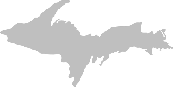 Michigan Upper Peninsula Clip Art - Michigan Upper Peninsula Outline (600x302)