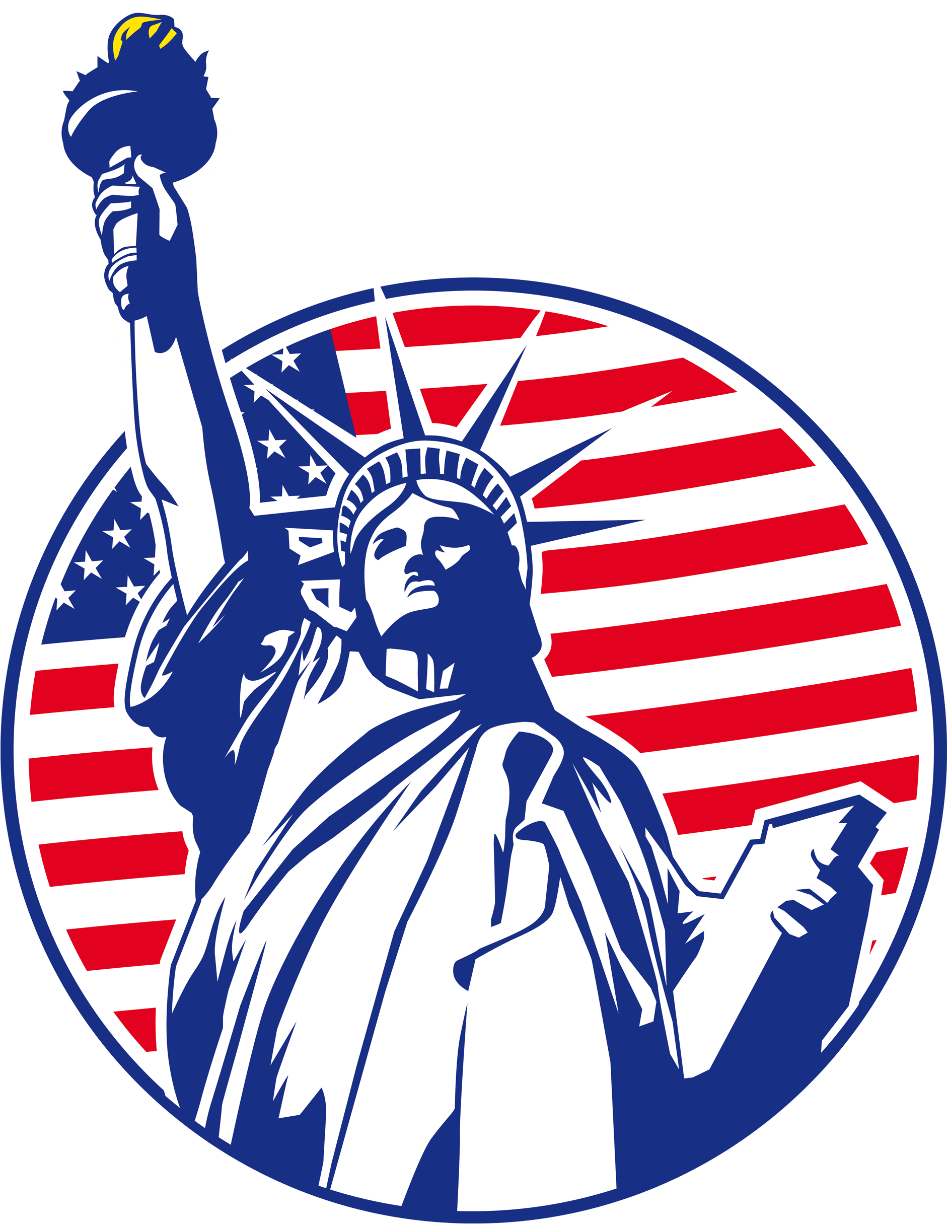 Statue Of Liberty - Liberty Statue Vector (1954x2500)