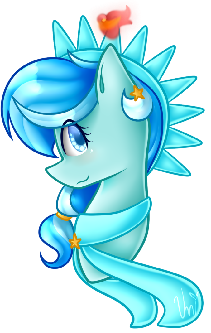 Lady Liberty By Ladyunilove - Cartoon (740x1081)