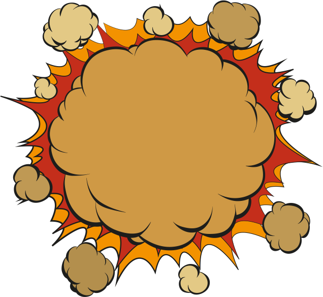 Drawing Cartoon Explosion Speech Balloon - Explosion Drawing (636x584)