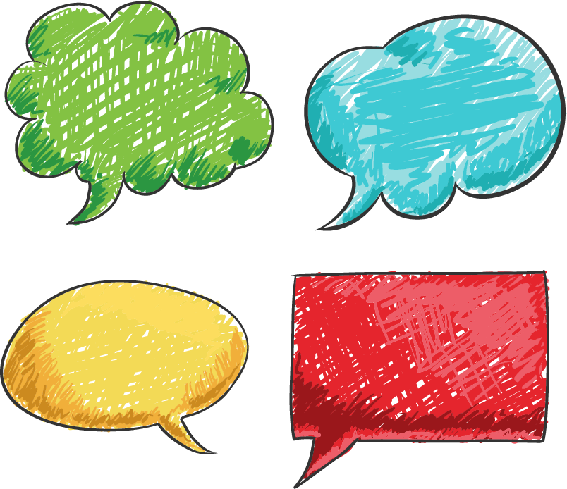 Speech Balloon Bubble Euclidean Vector - Thought Bubble Colorful Png (804x694)