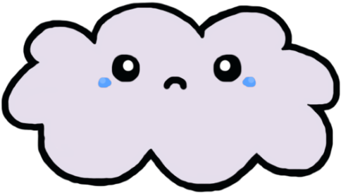 [[ ✖ P O I Z O N B ℯ R R Y ✖ ]] - Sad Cloud Cartoon Transparent (500x301)