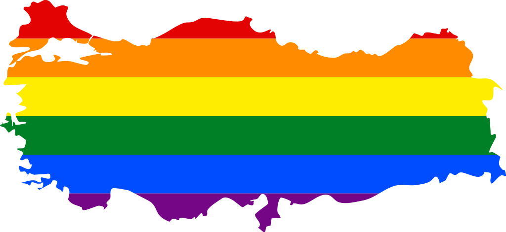 Lgbt Flag Map Of Turkey - Turkey Flag Map (1024x471)