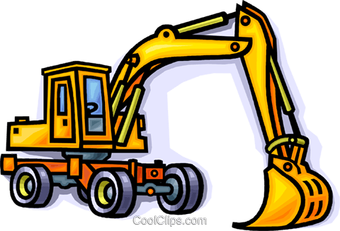 Pin Construction Clipart Free - Construction Equipment Shovel (480x326)