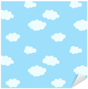 Seamless Pattern With Cartoon Clouds Sticker • Pixers® - Cumulus (400x400)