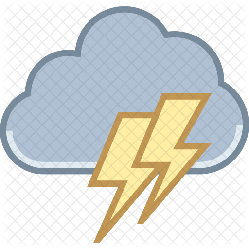 Cloud Lightning Icon - Storm (512x512)