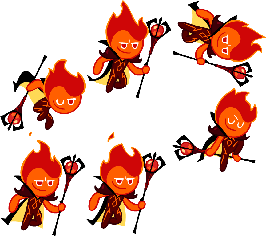 Fire Spirit Cookie - Portable Network Graphics (1024x1024)