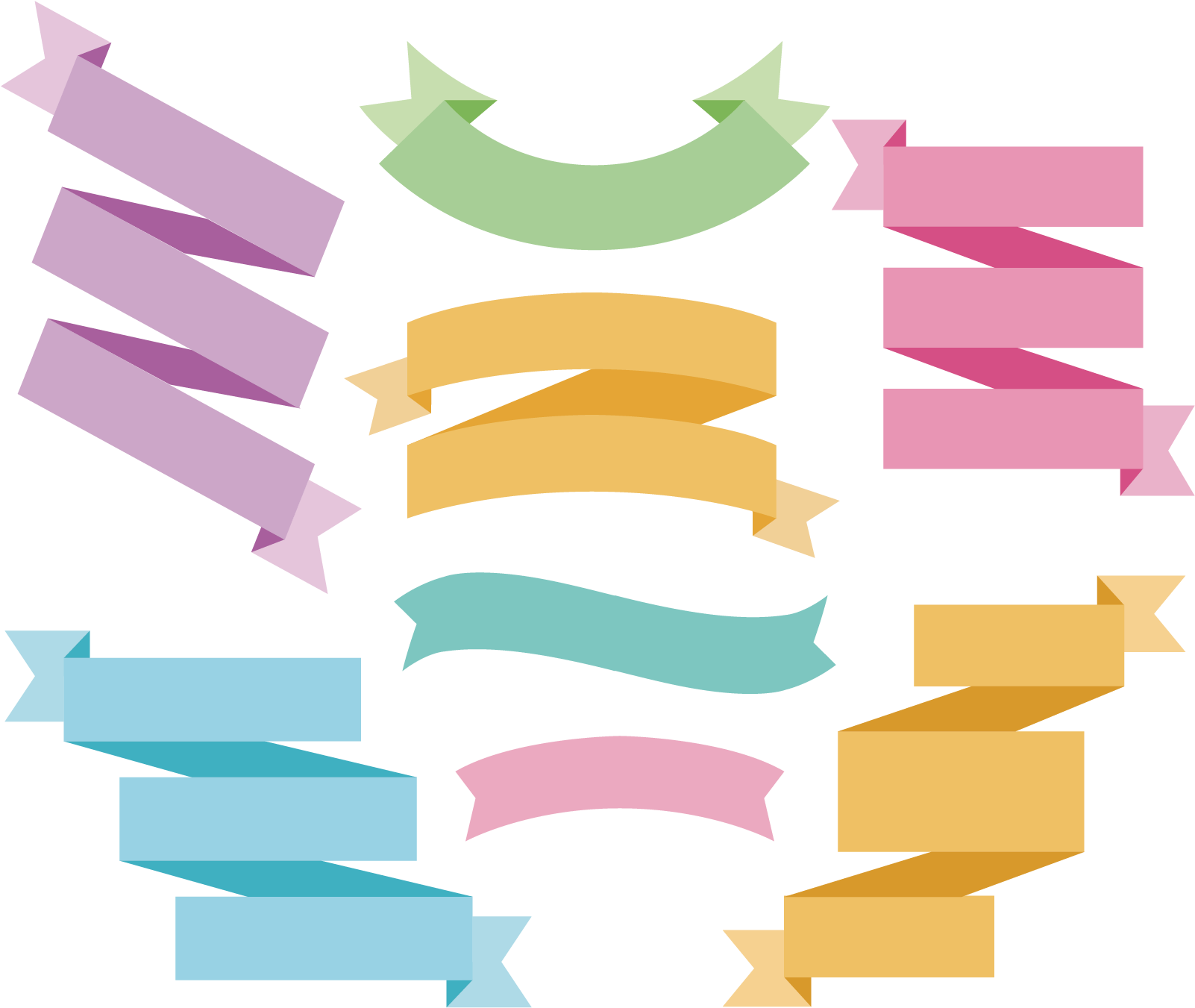 Paper Ribbon Adobe Illustrator Color Ribbon Design - Png Ribbon Design (1667x1667)