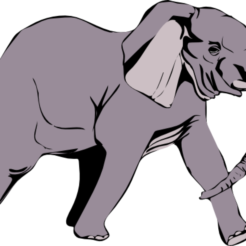 Free Elephant Clipart Elephant Clip Art Free Vector - Pink Elephant Shower Curtain (1024x1024)