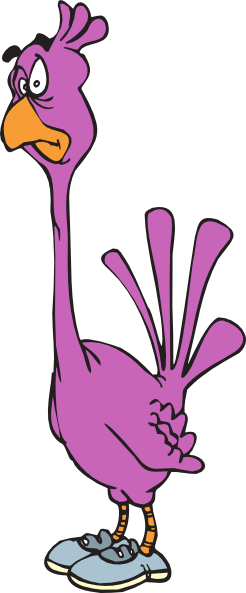 Confused Bird Clip Art At Clkercom Vector Clip Art - Flamingo (246x593)