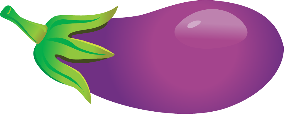 Eggplant Food Clip Art - Eggplant (968x389)