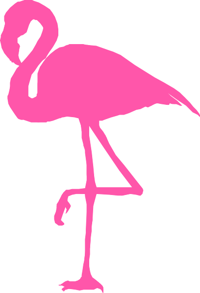Flamingo Clip Art - Gold Flamingo Silhouette (408x598)