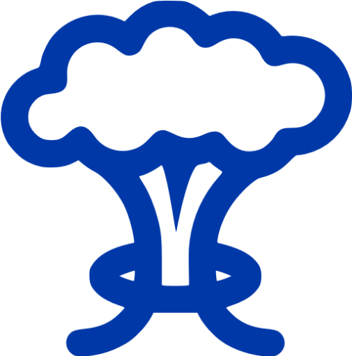 Royal Azure Blue Mushroom Cloud Icon - Mushroom Cloud Icon (512x512)