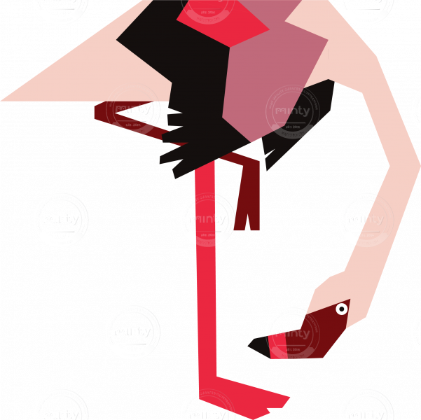 Pink Flamingo Standing - Pink Flamingo Standing (601x600)