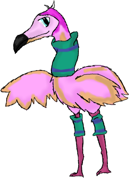 Raymond The Gay Flamingo By Floralflower - Cartoon (600x800)