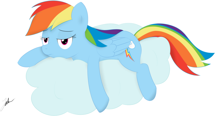Bored Rainbow Dash By Noxdrachen - Cartoon (800x455)