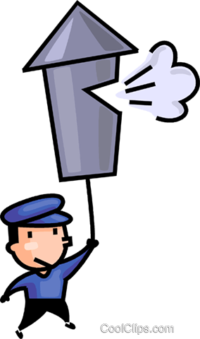 Man Blowing The Steam Whistle Royalty Free Vector Clip - Steam Whistle Clipart (284x480)