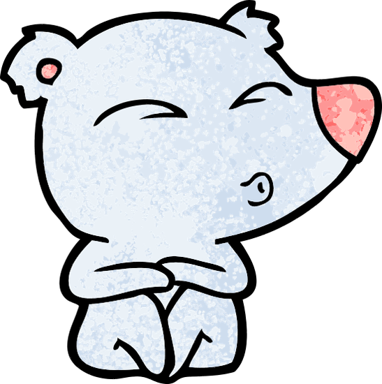 Cartoon Whistling Bear - Polar Bear (547x550)