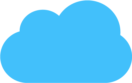 Blue Cloud Icon Png (512x512)