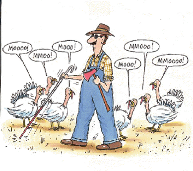 Funny Pilgrim Whistling While He - Thanksgiving Clip Art Funny (389x345)