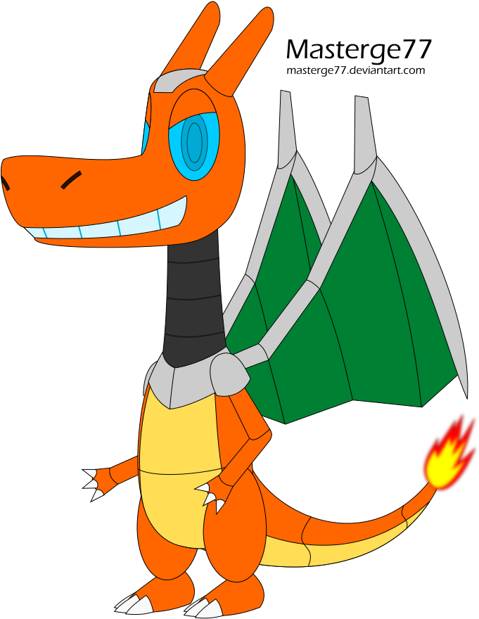 Raymond The Robot Charizard By Masterge77 - Robot Charizard (691x893)