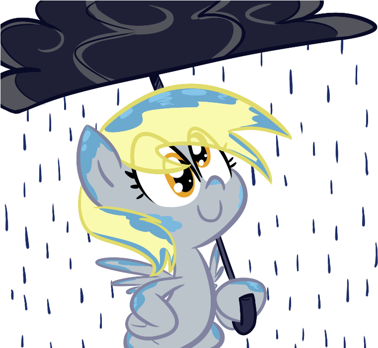 Derpy In The Rain By Tess-27 - Ponies In The Rain Clip Art (770x700)