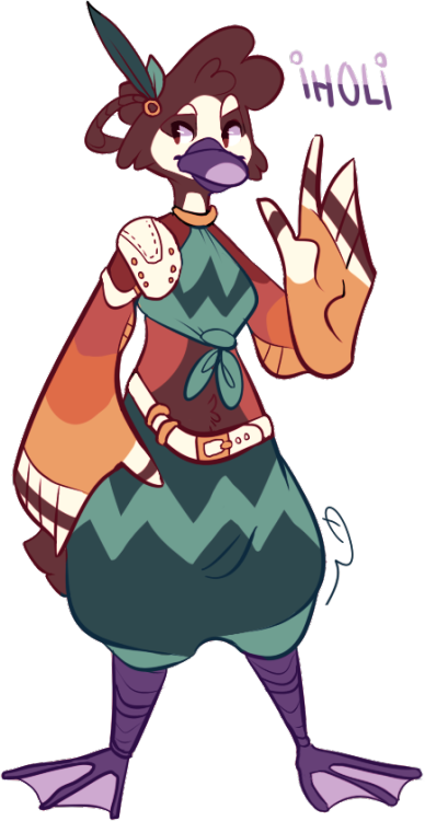 Rito Sona She's Based Off A White-faced Whistling Duck - Cartoon (388x750)