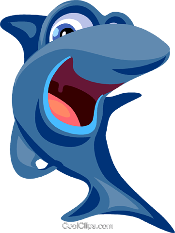 Cartoon Shark Royalty Free Vector Clip Art Illustration - Cartoon Shark Royalty Free Vector Clip Art Illustration (361x480)