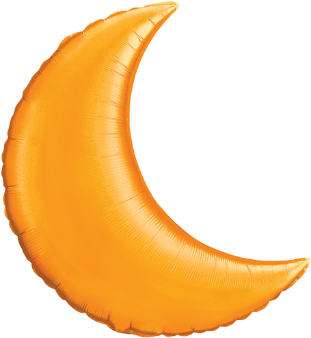 35" Orange Crescent Moon Foil Balloon - 35" Orange Crescent Moon Foil Balloon (500x500)