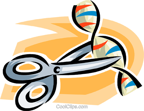 Scissors Cutting Dna Royalty Free Vector Clip Art Illustration - Cut Dna Png (480x369)