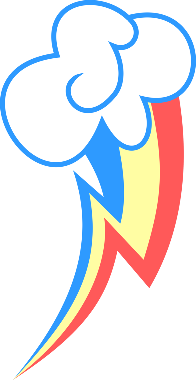 Rainbow Dash Cutiemark Vector By Uliks-uliks - Rainbow Dash Cutie Mark (643x1243)
