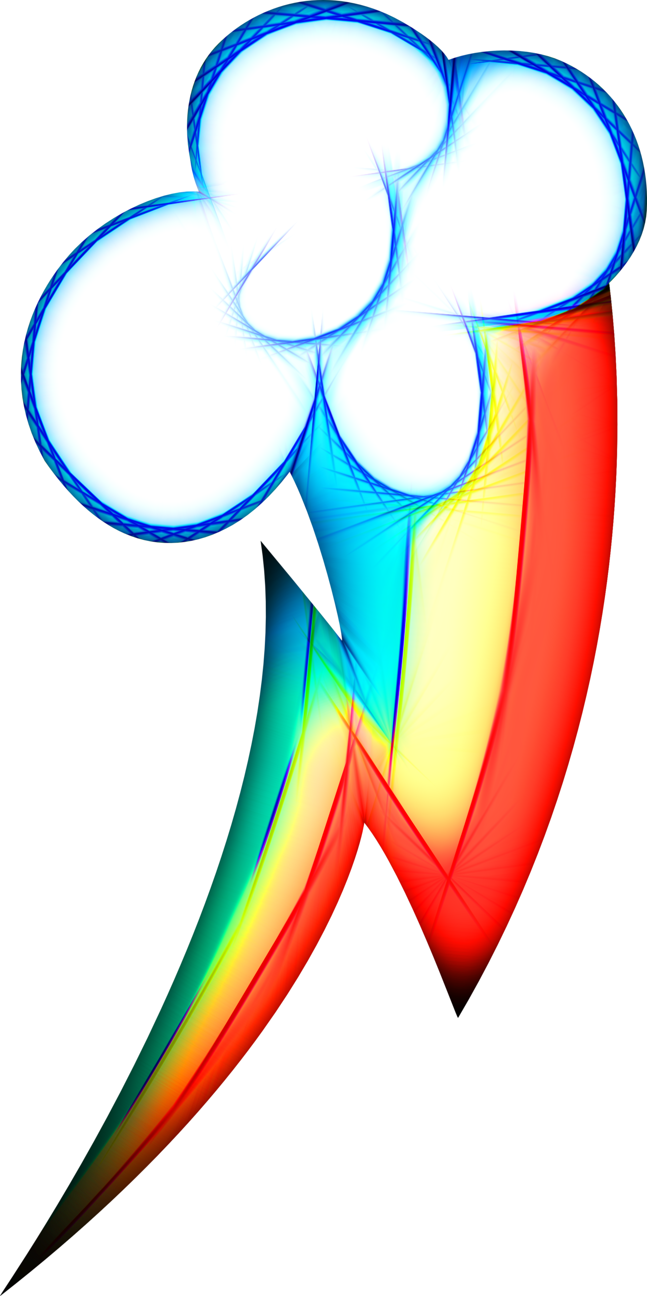 Neon Rainbow Dash's Cutie Mark - Rainbow Dash Cutie Mark Tattoo (1280x2563)