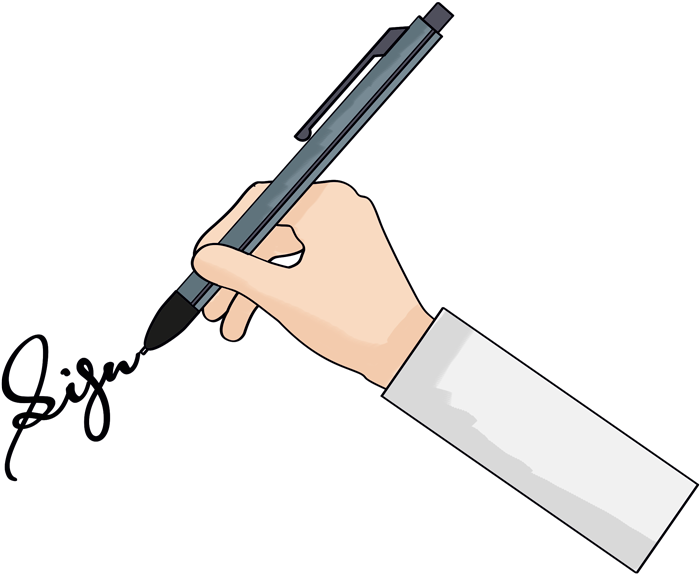 Signature Clipart - (750x597) Png Clipart Download