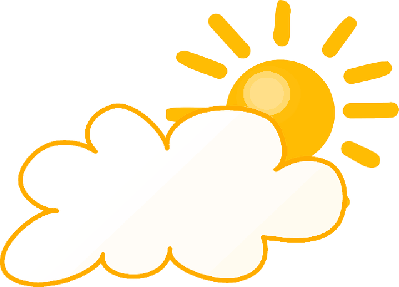 Cloud, Symbol, Sun, Cartoon, Signs, Symbols, Day - Weather Clip Art (800x576)
