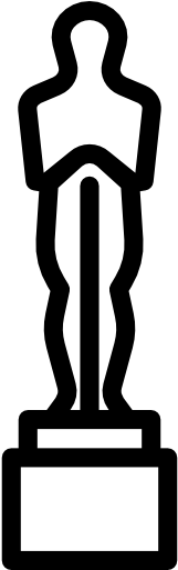 Dazzling Oscar Statue Outline Free Clipart - Dazzling Oscar Statue Outline Free Clipart (512x512)