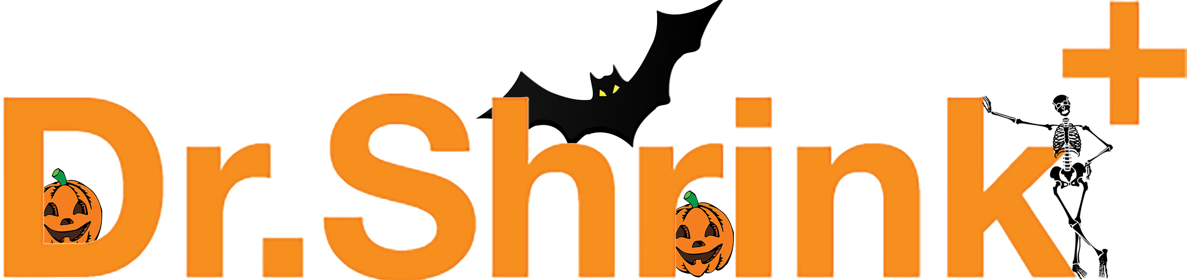 Dr Shrinklogo Halloween - Bat Clip Art (2379x563)