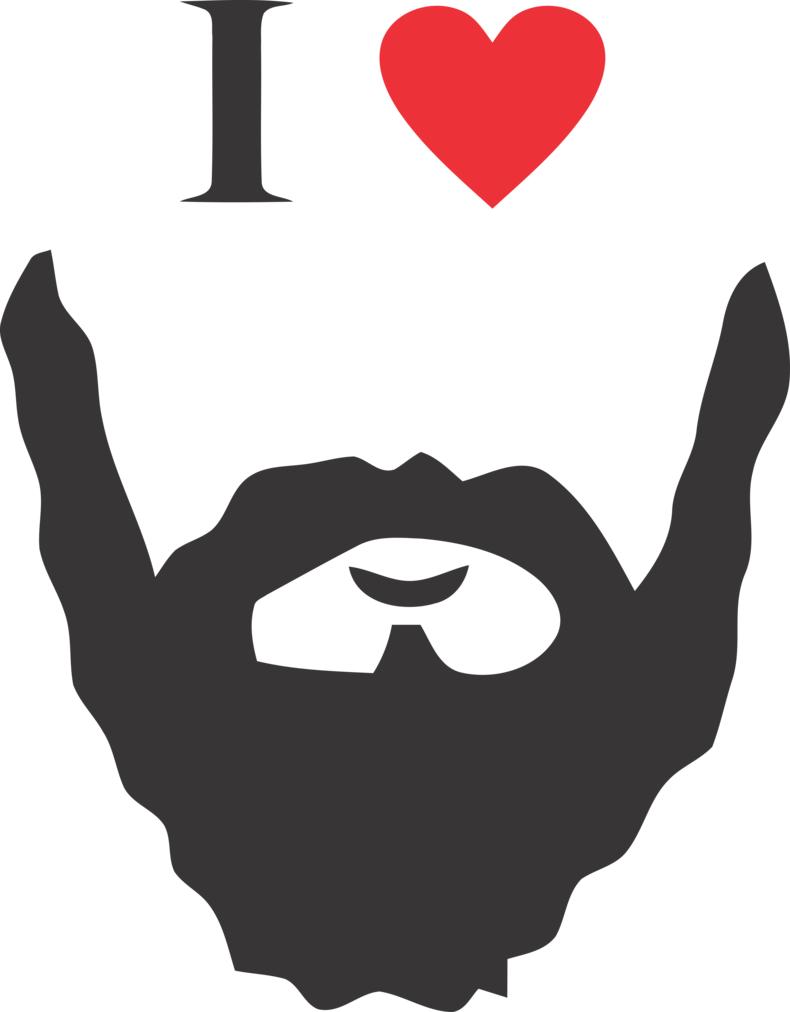 I Love Bearded Man Png By Giozaga - Beard Man Logo Png (790x1012)