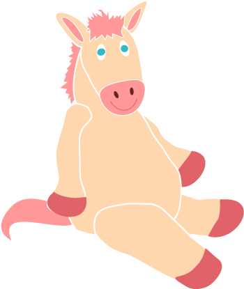 Pink Pony Baby Shower Clip Art - Pony Clip Art (350x415)
