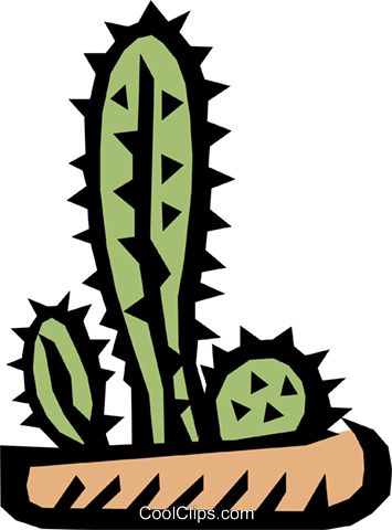 Cactus Royalty Free Vector Clip Art Illustration - Illustration (355x480)