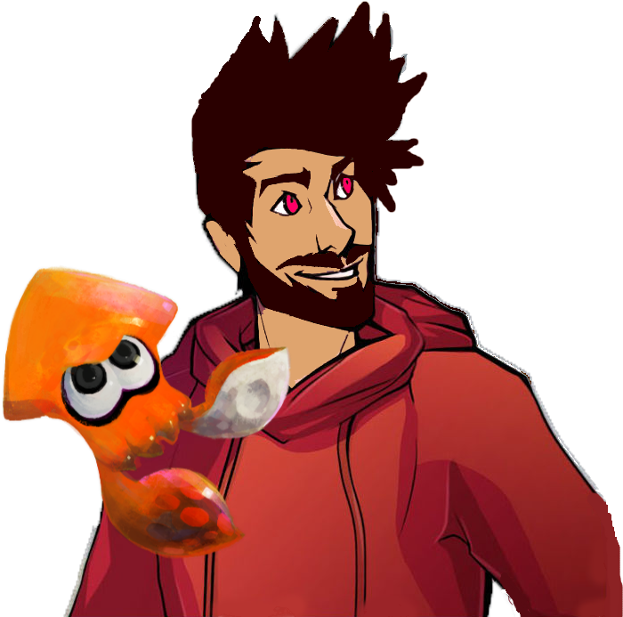 My Bearded Avatar With Splatoon Redesign By Pearlucaio - Cartoon (731x709)