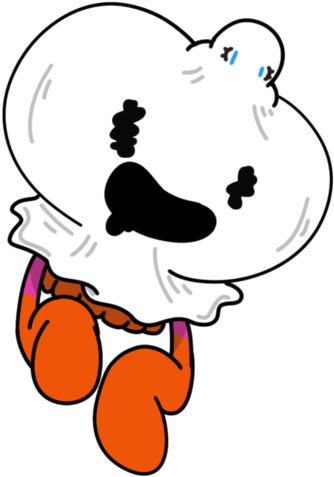 Ghost Jelly By Cactus-senpai - Cartoon (400x710)