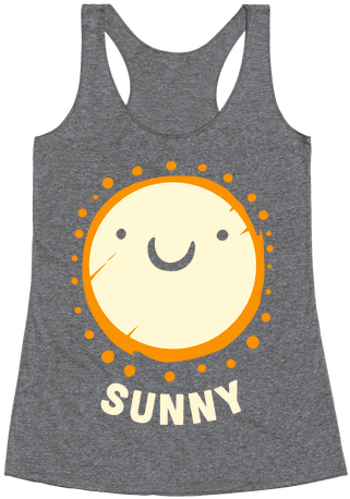 Sun & Grumpy Cloud Racerback Tank Top - Laces Tight And Gloves Dusty Racerback Tank Top Top: (484x484)