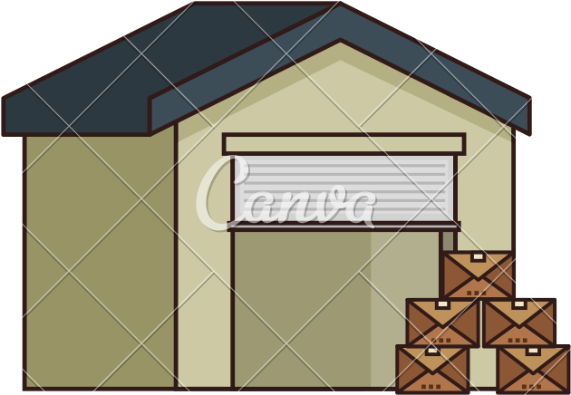 Warehouse With Boxes Icon - Warehouse (800x800)