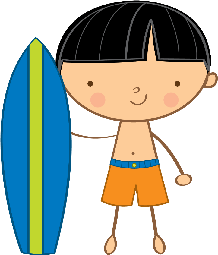 Praia E Piscina - Cartoon (900x900)