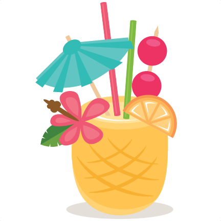 Freebie Of The Day - Beach Drinks Clipart (432x432)