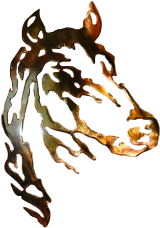 Sale Stunning Hand Made Plasma Cut Steel Horse Head - Wall (403x500)