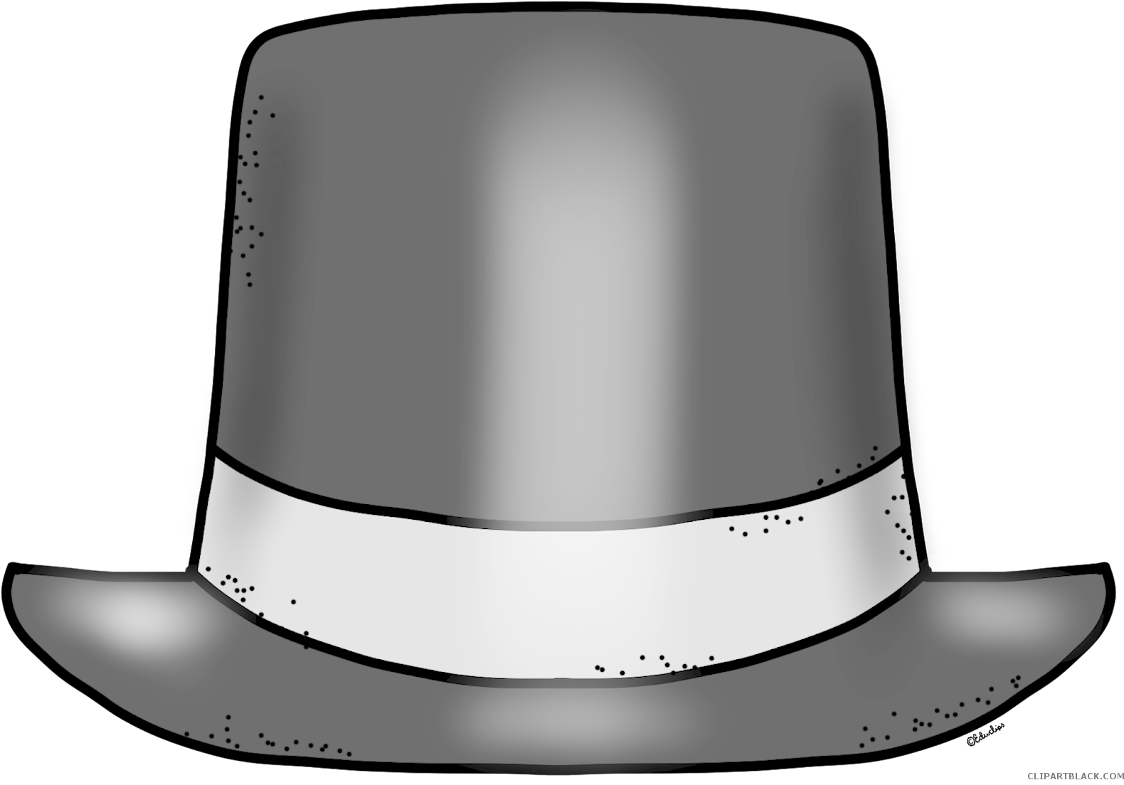 Top Hat Tools Free Black White Clipart Images Clipartblack - Cartoon Fedora (1600x1119)